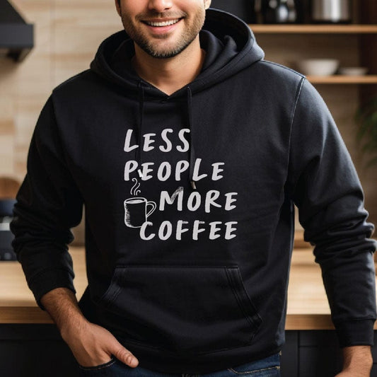 Good Bean Gifts Less People, More Coffee - Classic Unisex Pullover Hoodie Black / S
