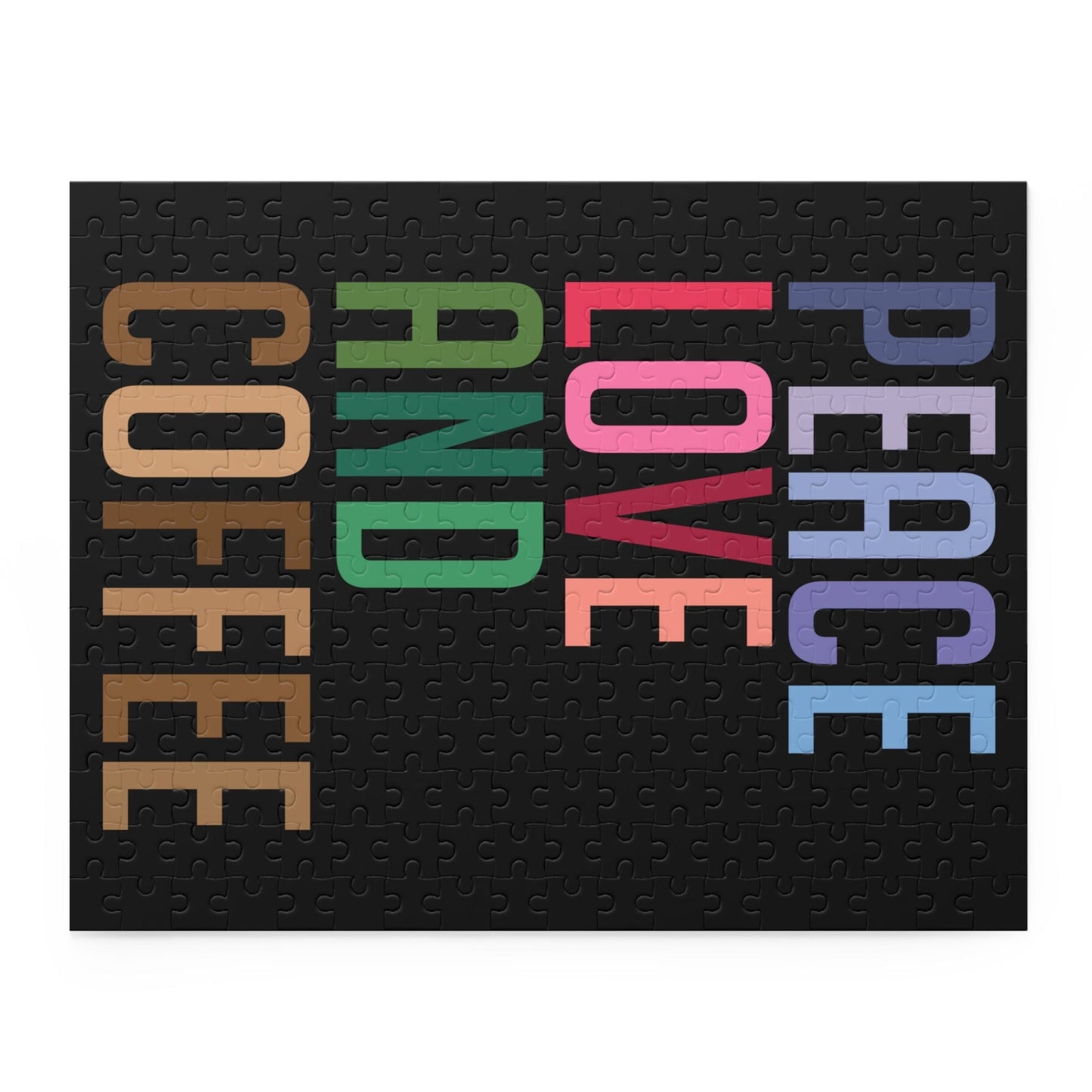 Good Bean Gifts 'Peace, Love and Coffee" Jigsaw Puzzle