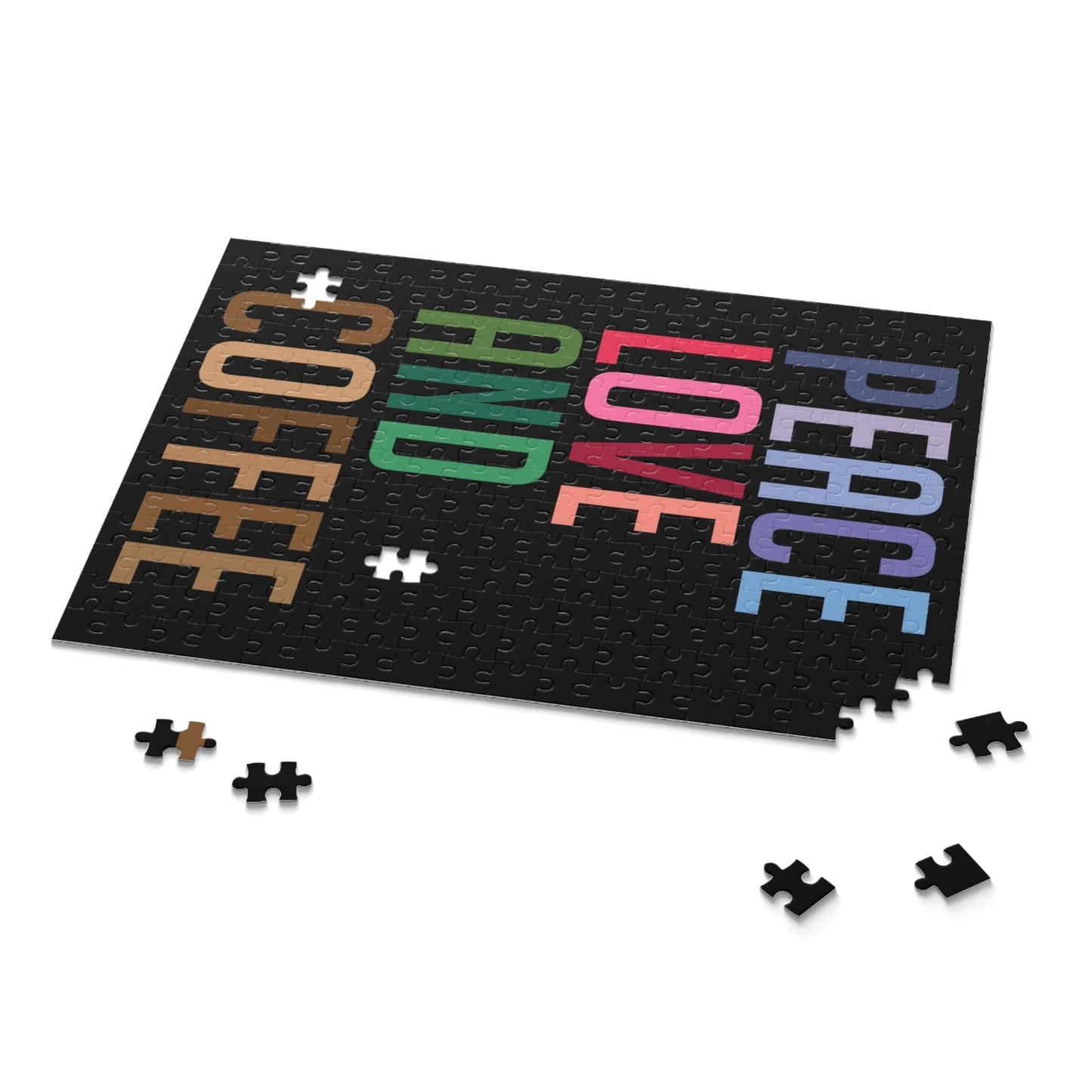 Good Bean Gifts 'Peace, Love and Coffee" Jigsaw Puzzle