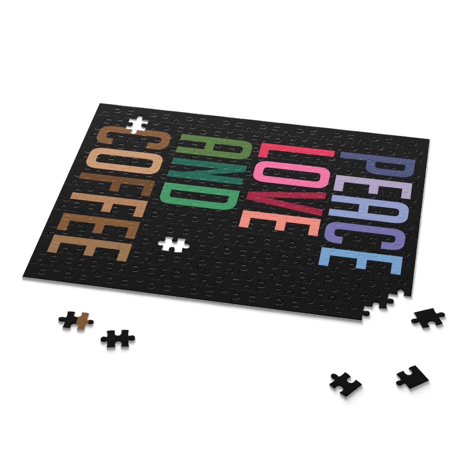 Good Bean Gifts 'Peace, Love and Coffee" Jigsaw Puzzle