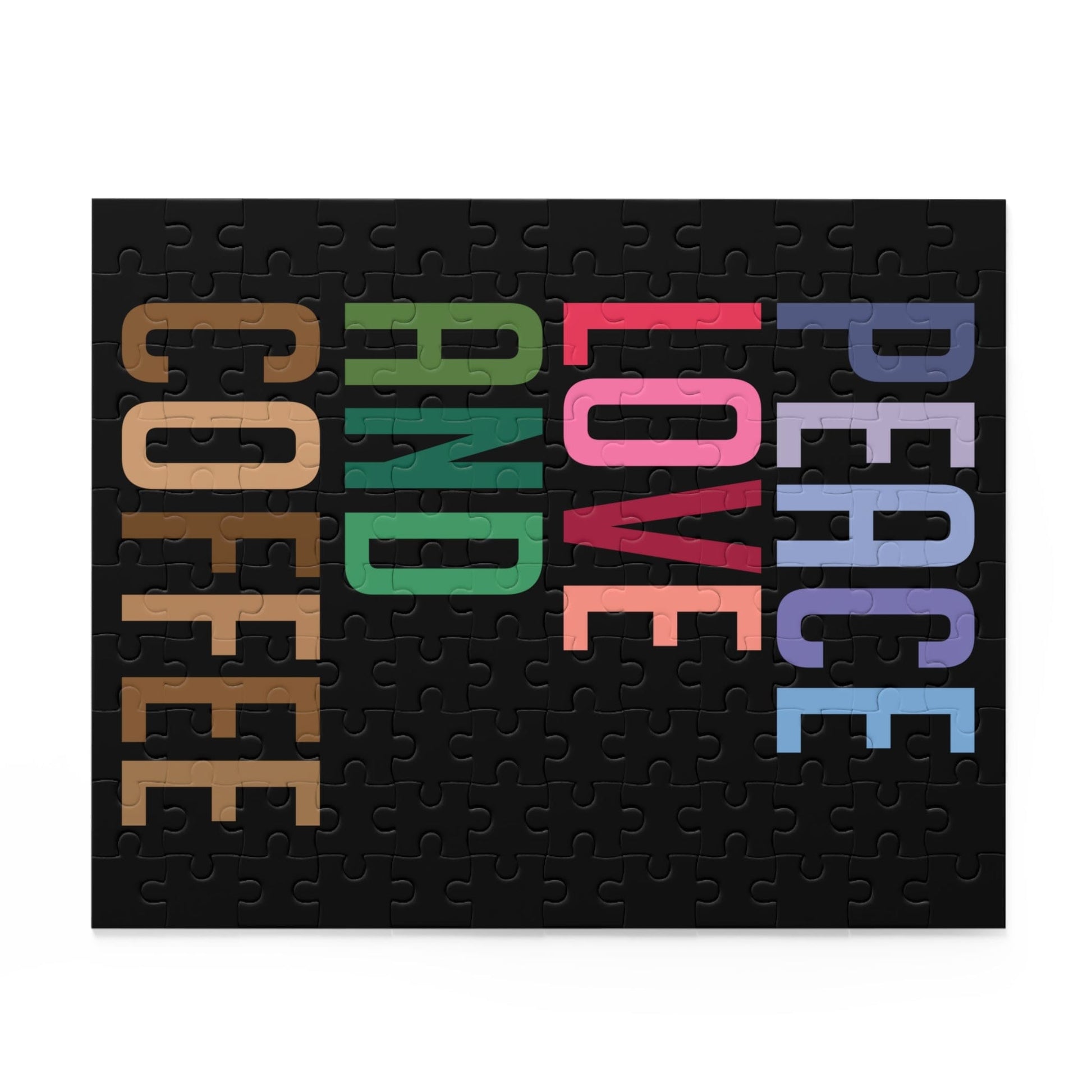 Good Bean Gifts 'Peace, Love and Coffee" Jigsaw Puzzle