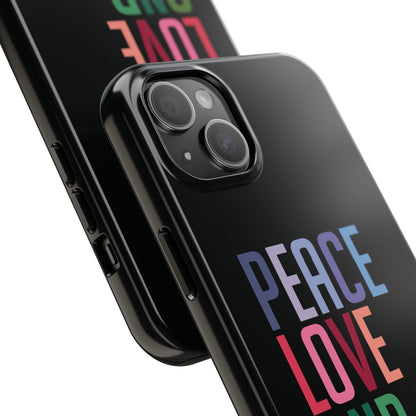 Good Bean Gifts "Peace Love and Coffee" Tough Phone Cases