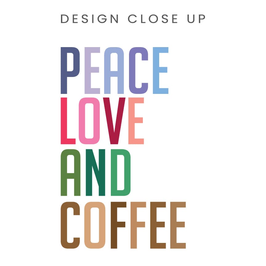 Good Bean Gifts "Peace Love and Coffee" - Unisex Crewneck T-shirt