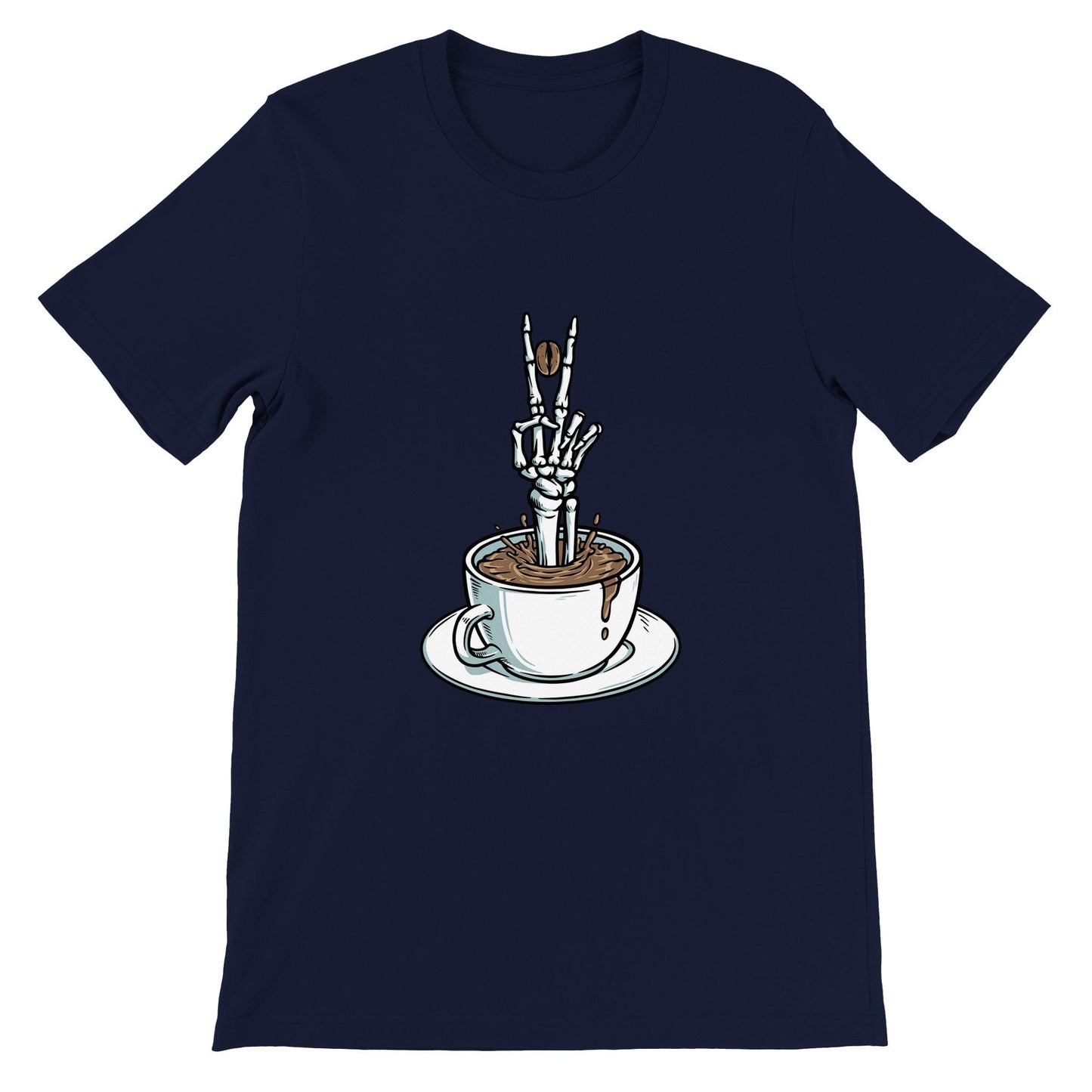 Good Bean Gifts "Skele-Brew" Crewneck T-shirt Navy / S