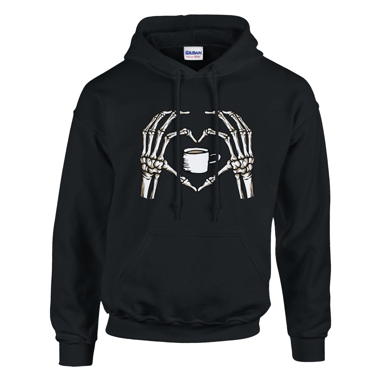 Good Bean Gifts "Skeletons love coffee" -Classic Unisex Pullover Hoodie | Gildan® 18500