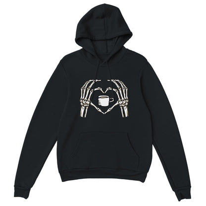 Good Bean Gifts "Skeletons love coffee" -Classic Unisex Pullover Hoodie | Gildan® 18500