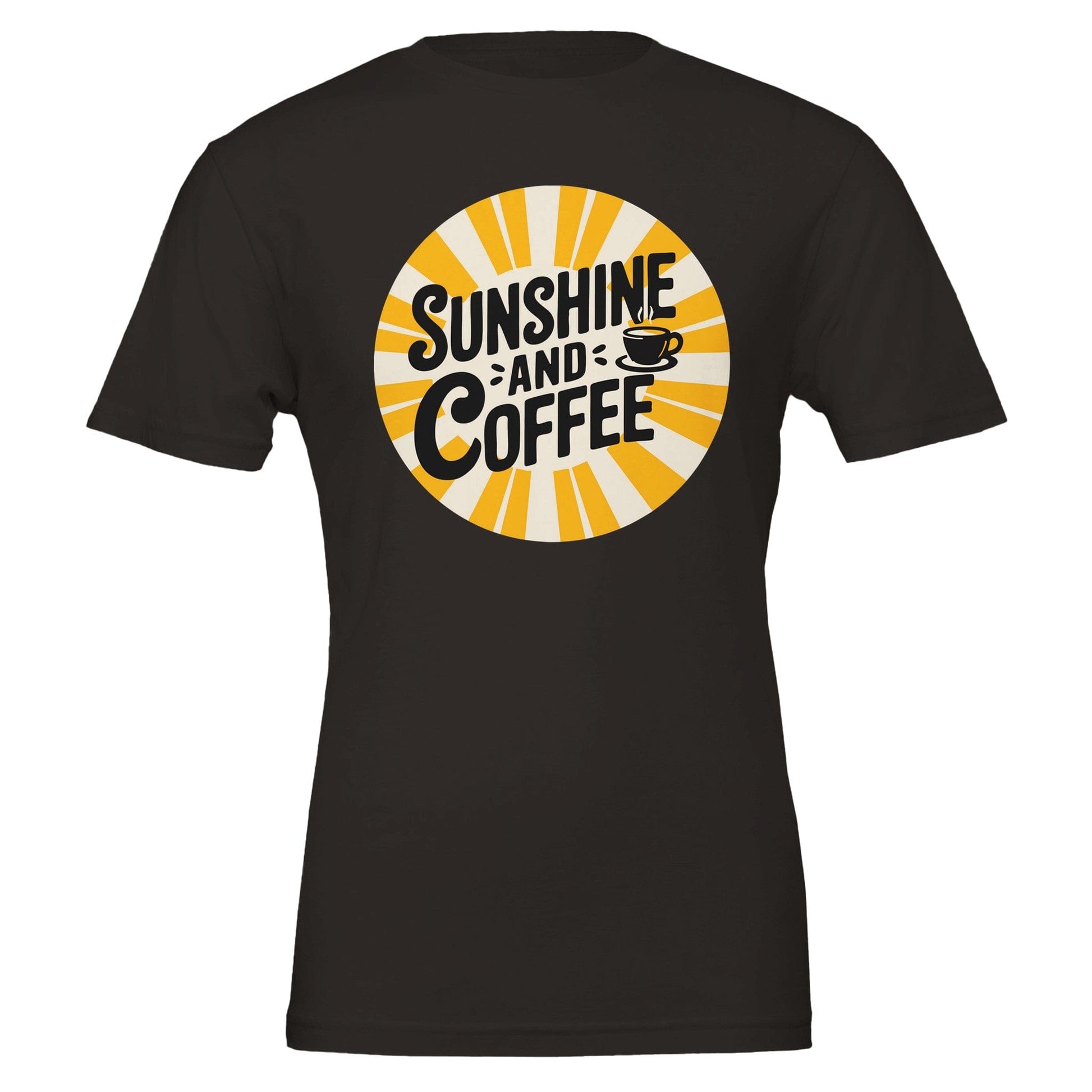 Good Bean Gifts Sunshine and Coffee -Crewneck T-shirt | Bella + Canvas 3001