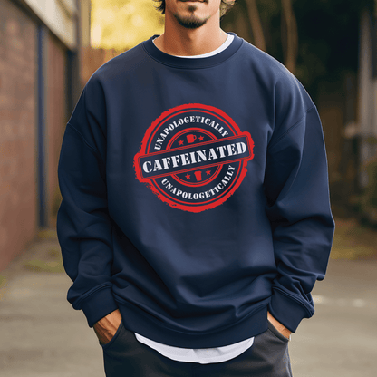 Good Bean Gifts Unapologetically Caffeinated - (Circle Design) - Unisex Crewneck Sweatshirt