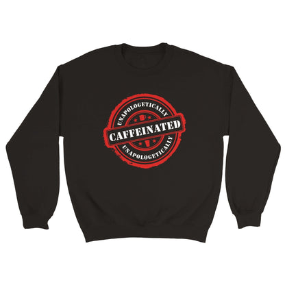 Good Bean Gifts Unapologetically Caffeinated - (Circle Design) - Unisex Crewneck Sweatshirt S / Black