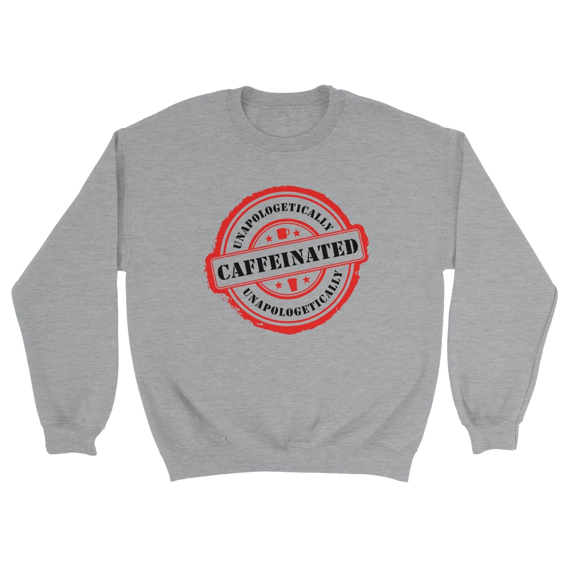 Good Bean Gifts Unapologetically Caffeinated - (Circle Design) - Unisex Crewneck Sweatshirt S / Sports Grey