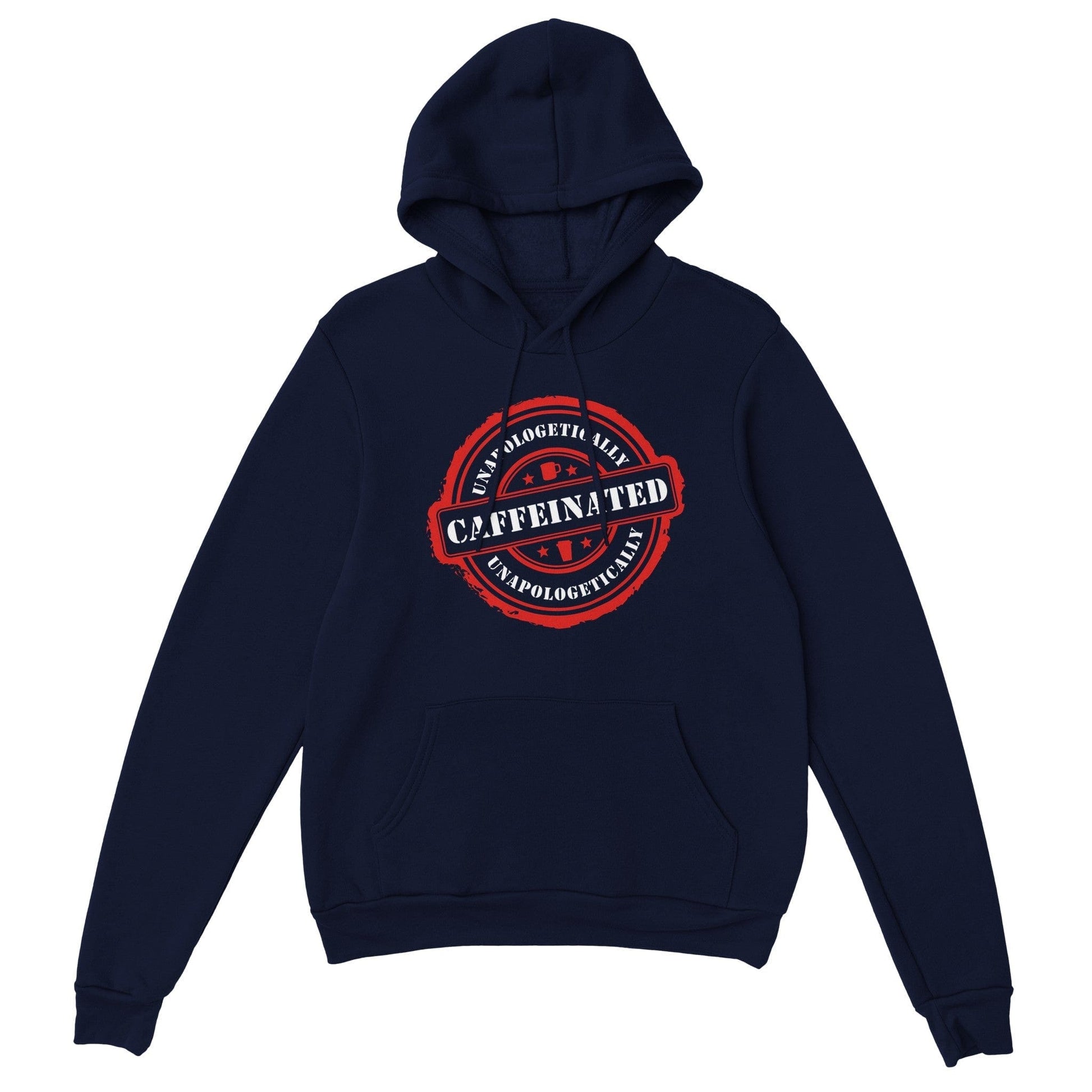 Good Bean Gifts Unapologetically Caffeinated - (Circle Design) - Unisex Pullover Hoodie Navy / S