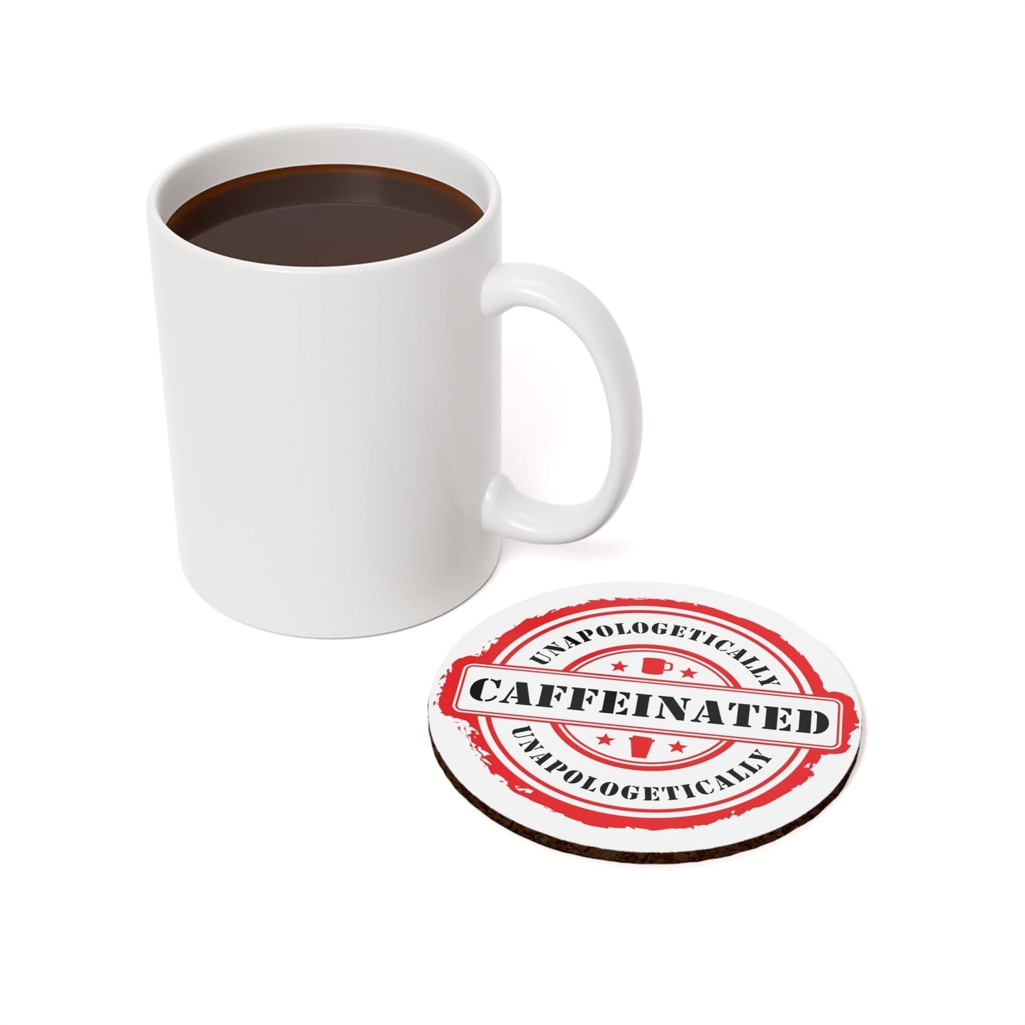 Good Bean Gifts "Unapologetically Caffeinated" Cork Back Coaster