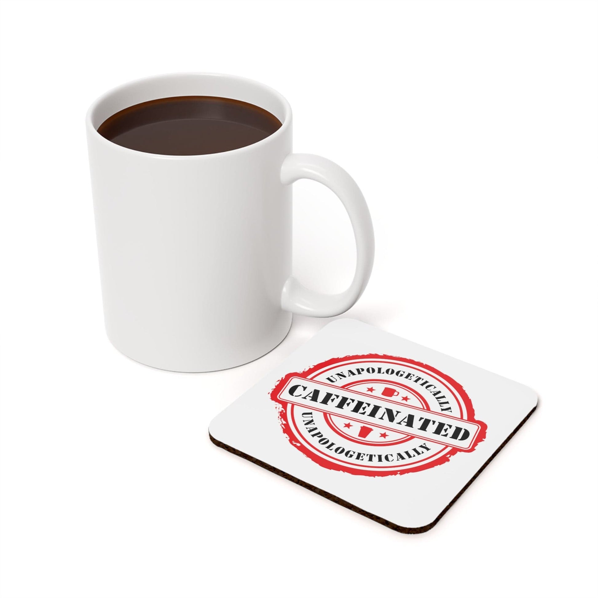 Good Bean Gifts "Unapologetically Caffeinated" Cork Back Coaster