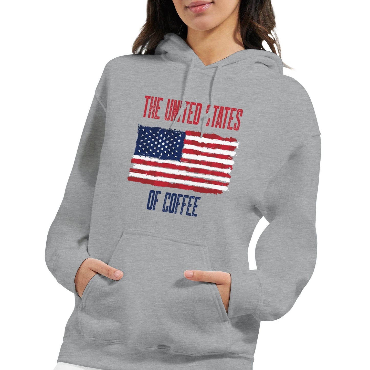 Good Bean Gifts "United State of Coffee"  Classic Unisex Crewneck Sweatshirt - Classic Unisex Pullover Hoodie Sports Grey / S