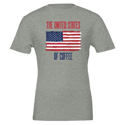Good Bean Gifts "United State of Coffee" Unisex Crewneck T-shirt | Bella + Canvas 3001 Athletic Heather / S