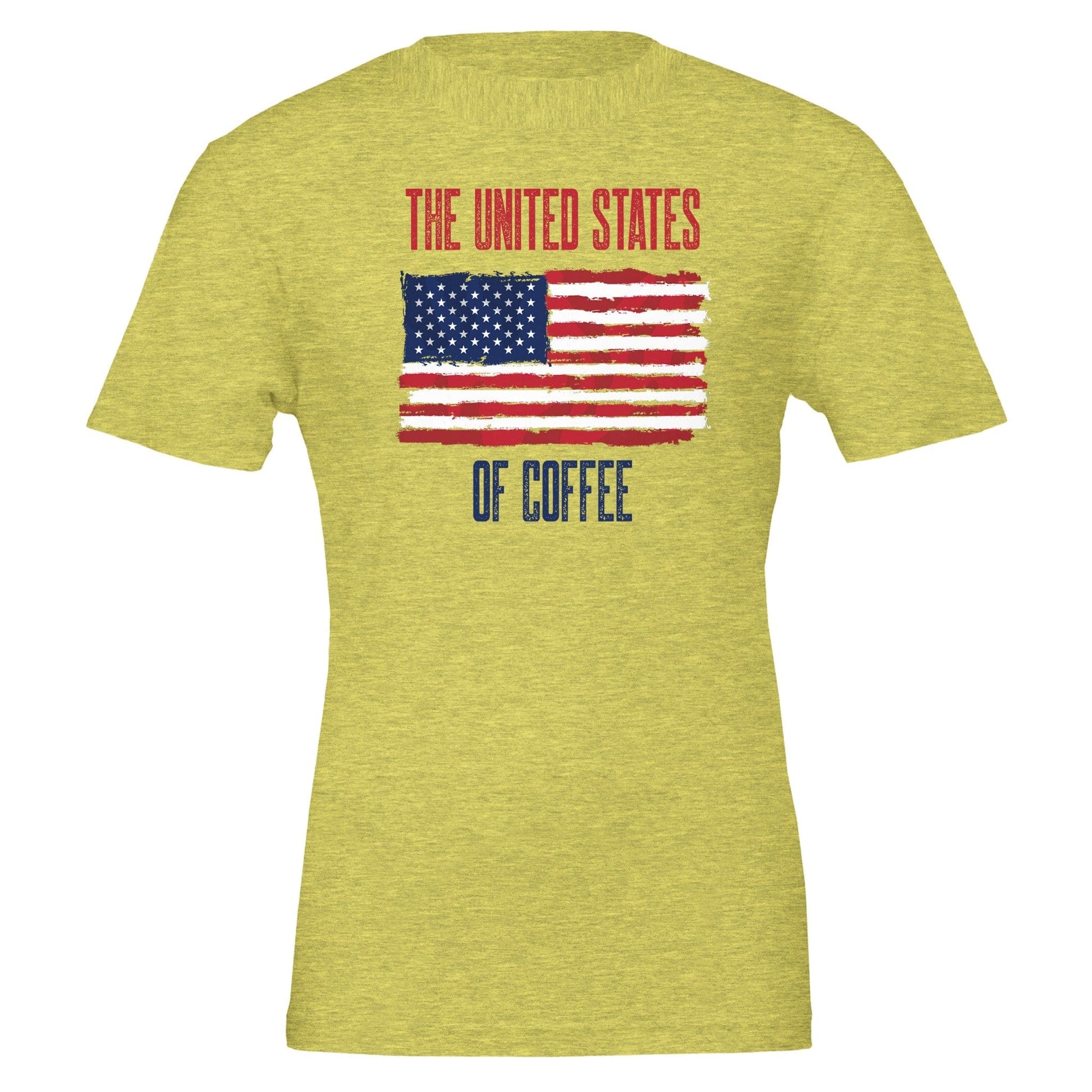 Good Bean Gifts "United State of Coffee" Unisex Crewneck T-shirt | Bella + Canvas 3001 Heather Yellow / S