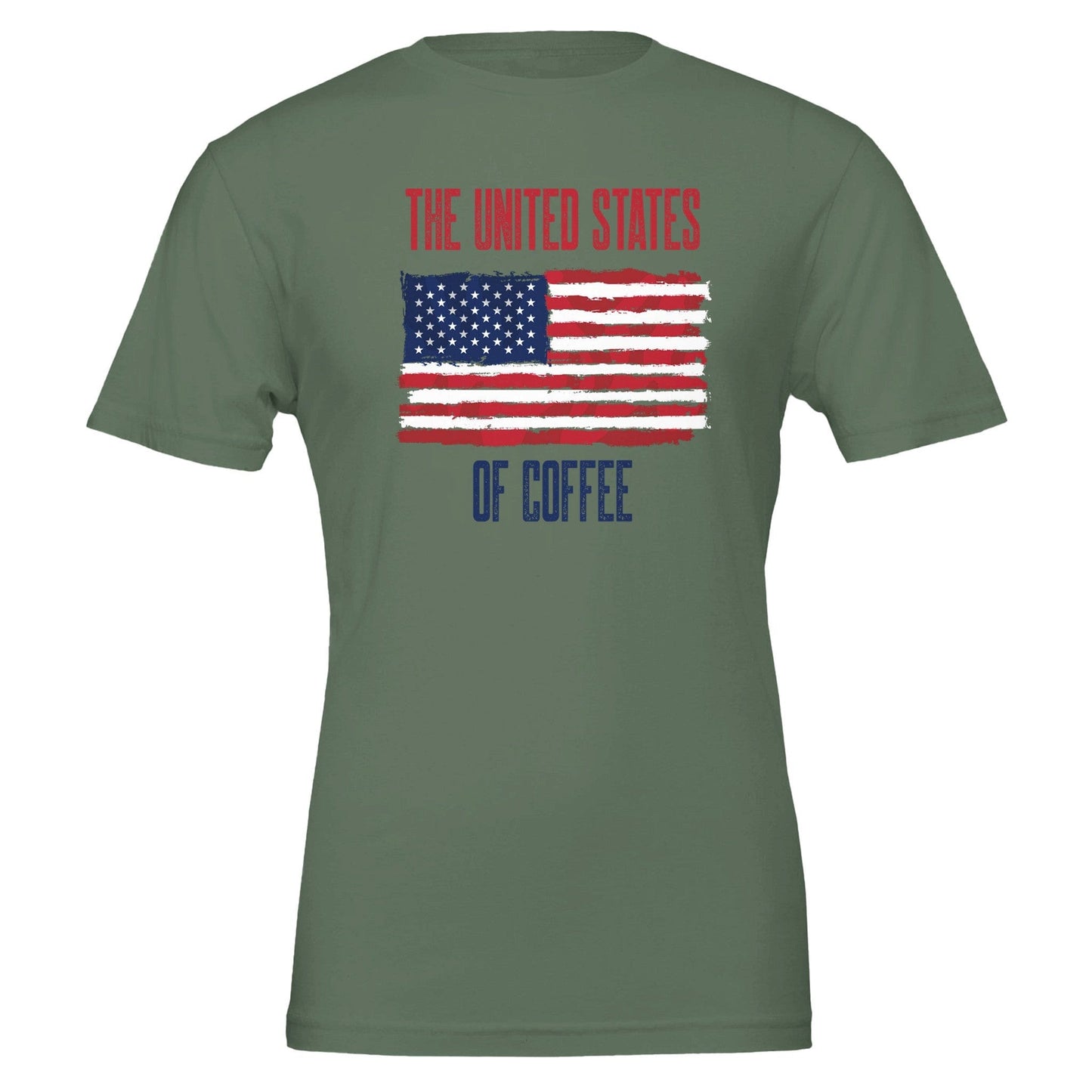 Good Bean Gifts "United State of Coffee" Unisex Crewneck T-shirt | Bella + Canvas 3001 Military Green / S
