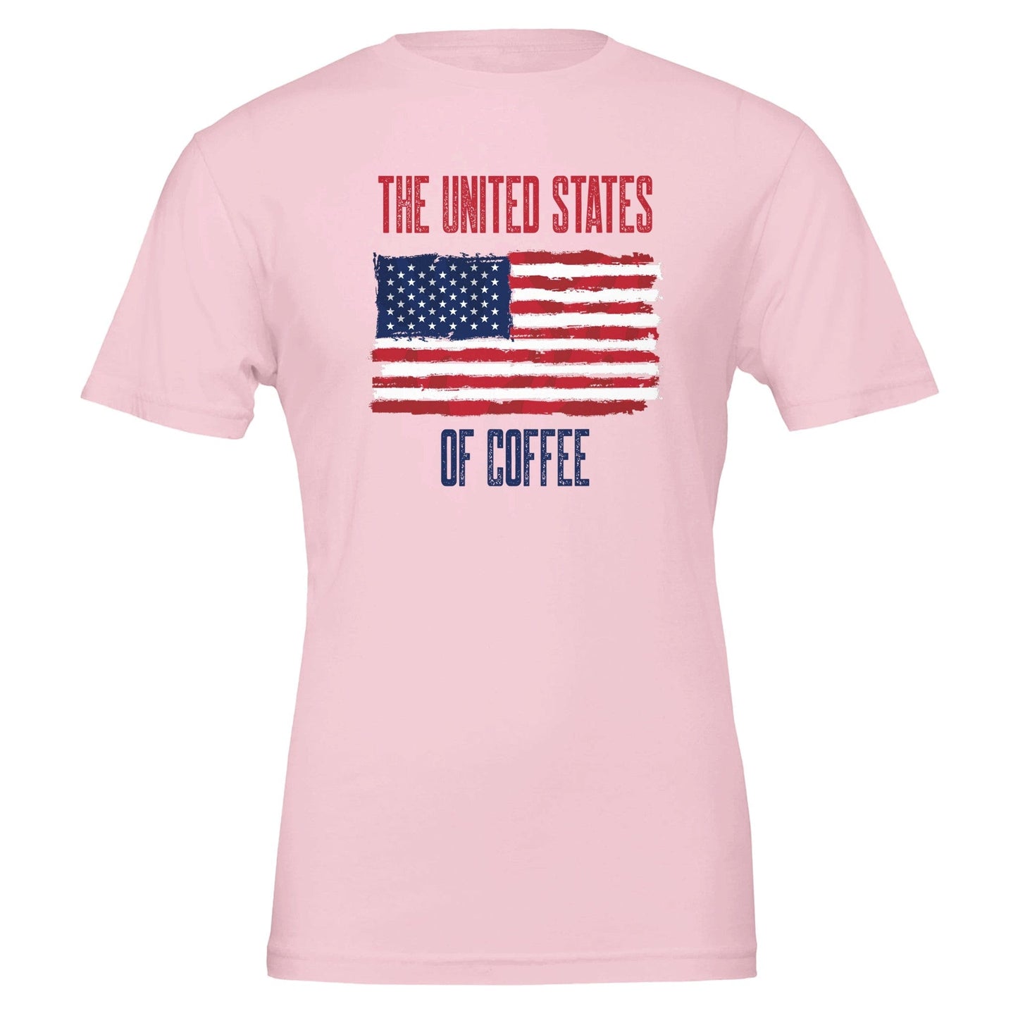Good Bean Gifts "United State of Coffee" Unisex Crewneck T-shirt | Bella + Canvas 3001 Pink / S