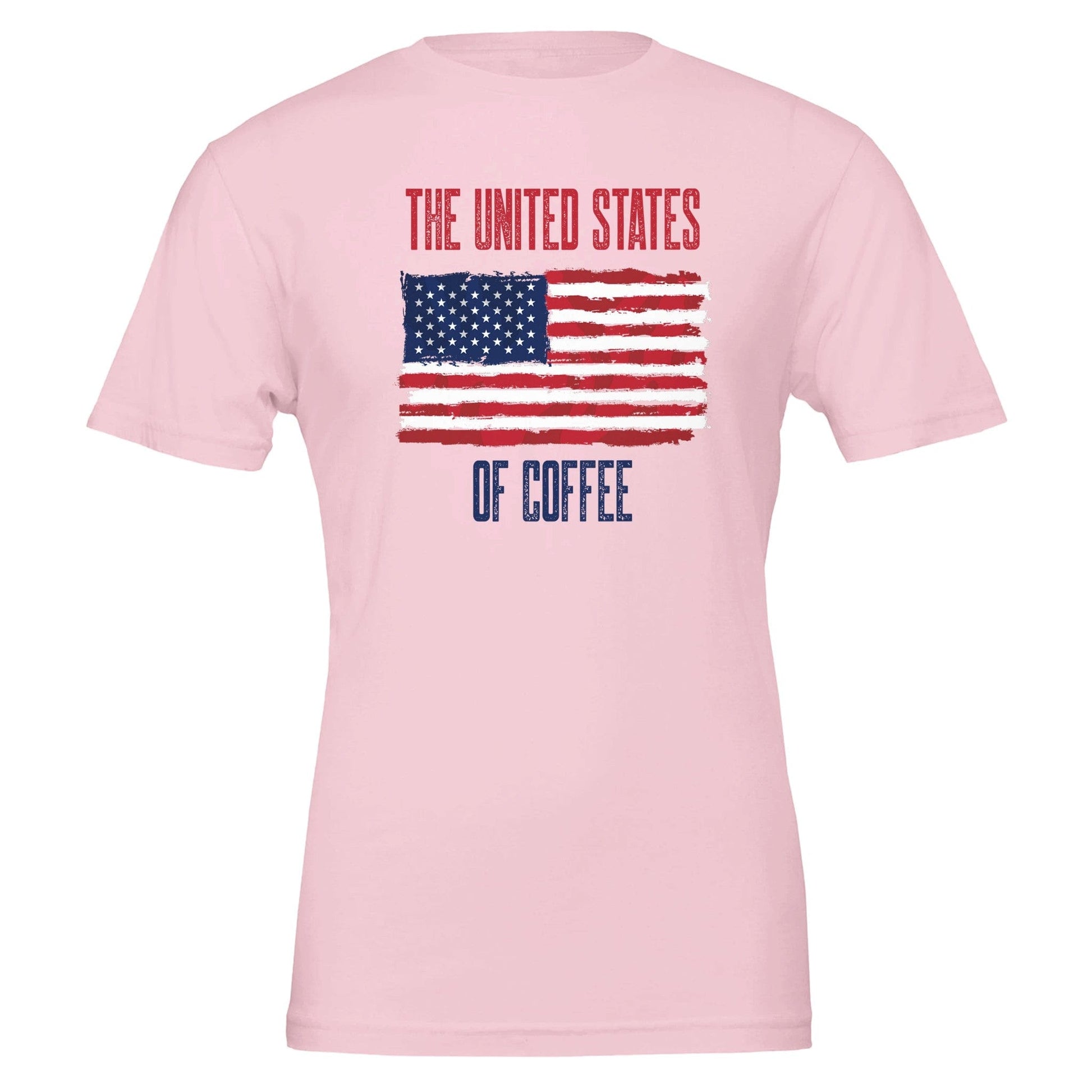 Good Bean Gifts "United State of Coffee" Unisex Crewneck T-shirt | Bella + Canvas 3001 Pink / S