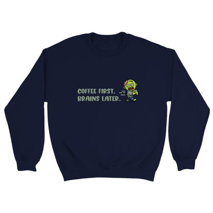 Good Bean Gifts "Zombie Brew Crew" Crewneck Sweatshirt Navy / S