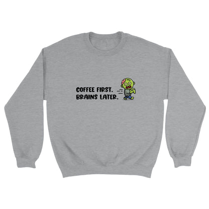 Good Bean Gifts "Zombie Brew Crew" Crewneck Sweatshirt Sports Grey / S