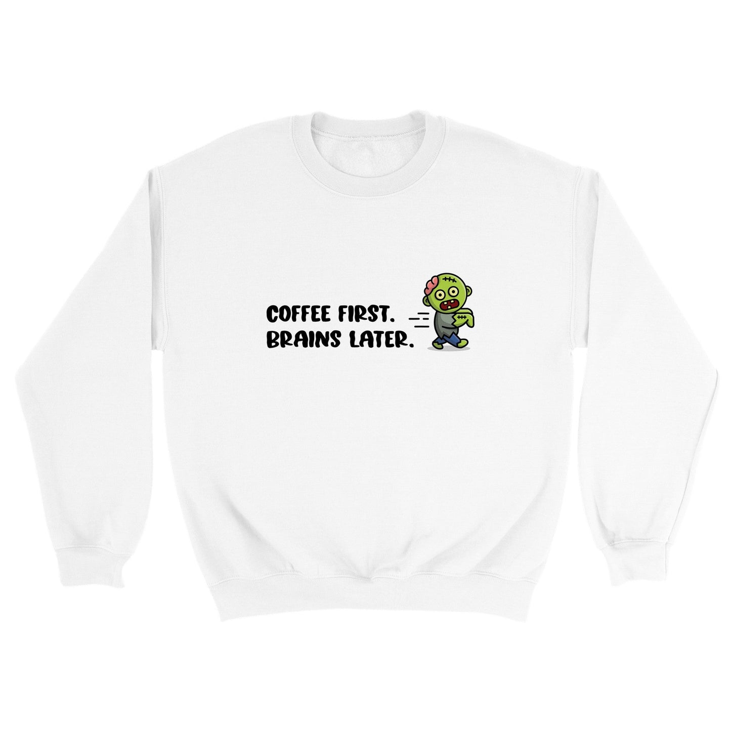 Good Bean Gifts "Zombie Brew Crew" Crewneck Sweatshirt White / S