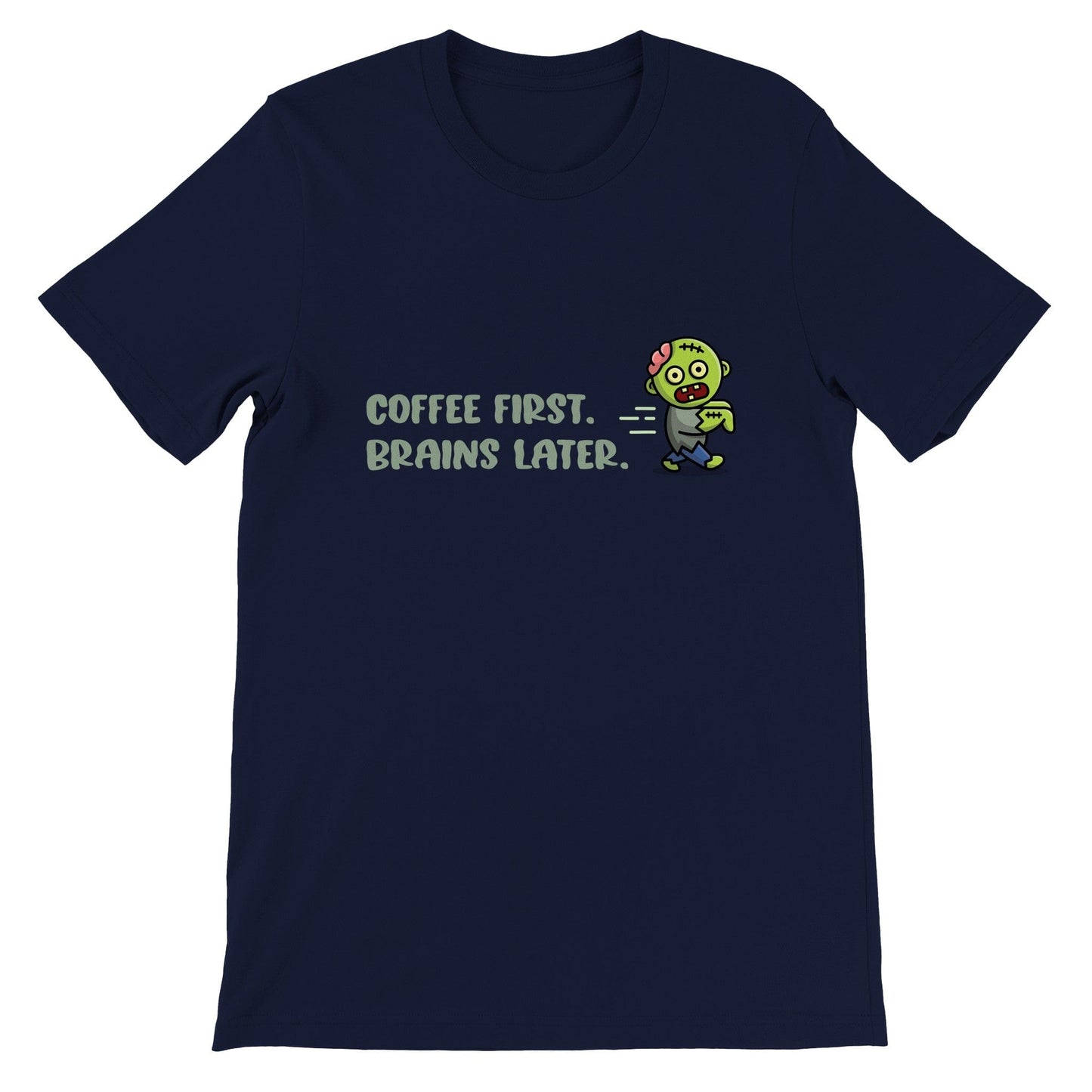 Good Bean Gifts "Zombie Brew Crew" Crewneck T-shirt Navy / S