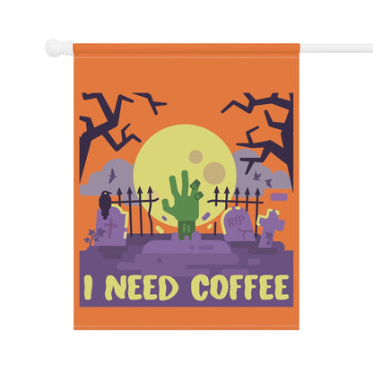 Good Bean Gifts "Zombies Need Coffee" House Banner 24.5'' × 32''