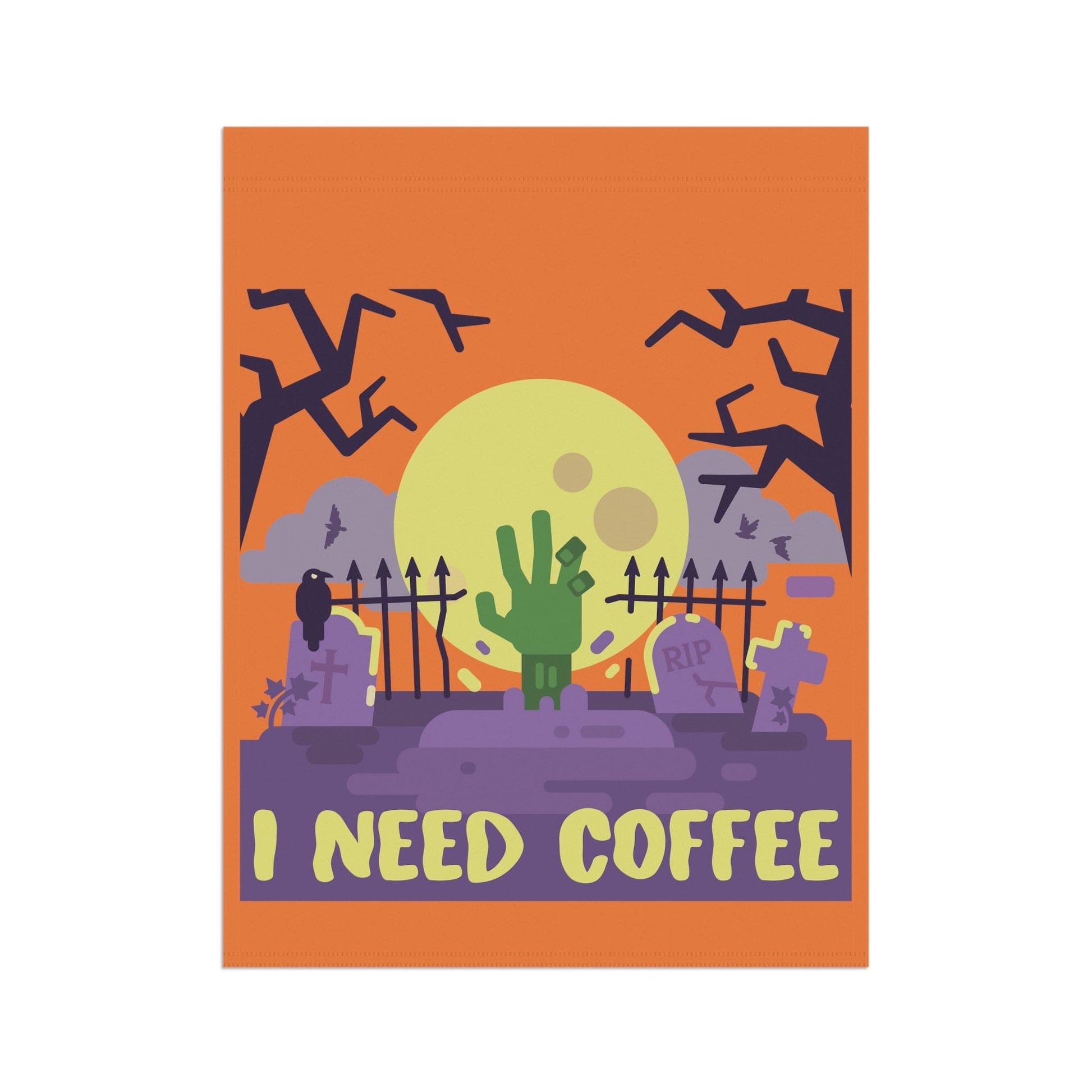 Good Bean Gifts "Zombies Need Coffee" House Banner 24.5'' × 32''