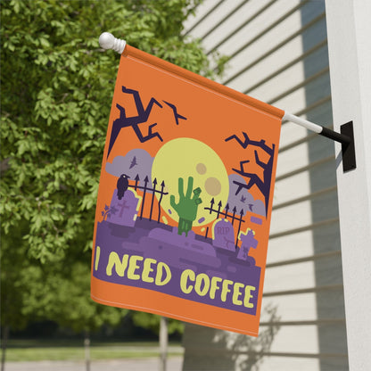 Good Bean Gifts "Zombies Need Coffee" House Banner 24.5'' × 32''