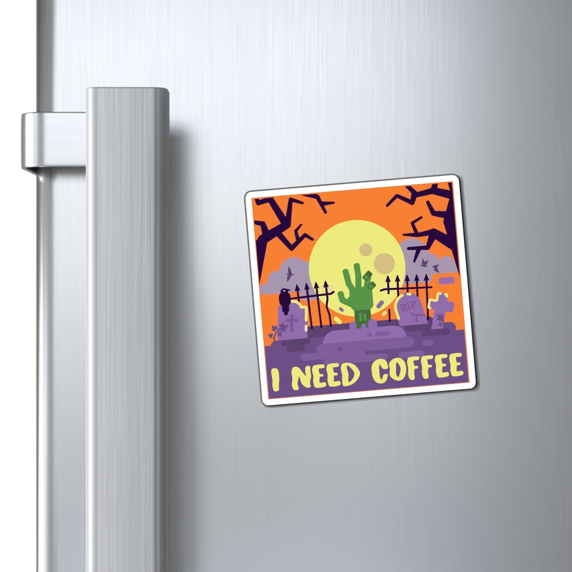 Good Bean Gifts "Zombies Need Coffee" Magnets 3" × 3"