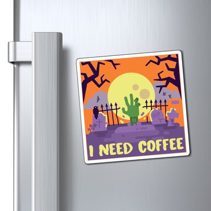 Good Bean Gifts "Zombies Need Coffee" Magnets 4" × 4"