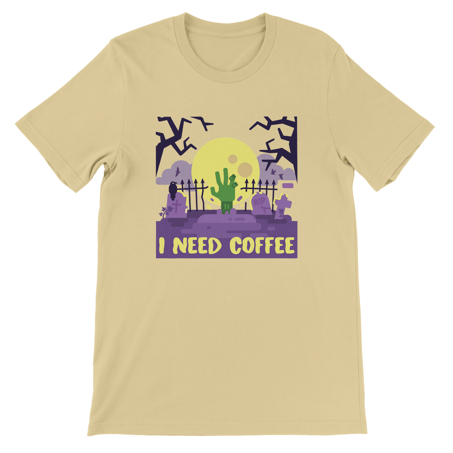 Good Bean Gifts "Zombies Need Coffee"- Premium Unisex Crewneck T-shirt | Bella + Canvas 3001